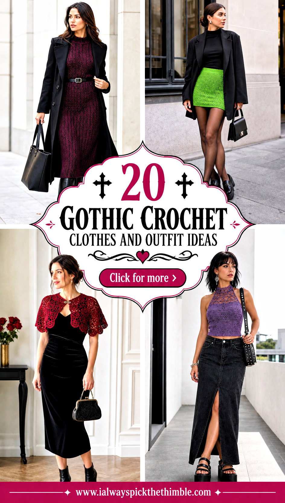 20 Gothic Crochet Clothes and Outfit Ideas for Edgy Looks - 20 Gothic Crochet Clothes and Outfit Ideas for Edgy Looks