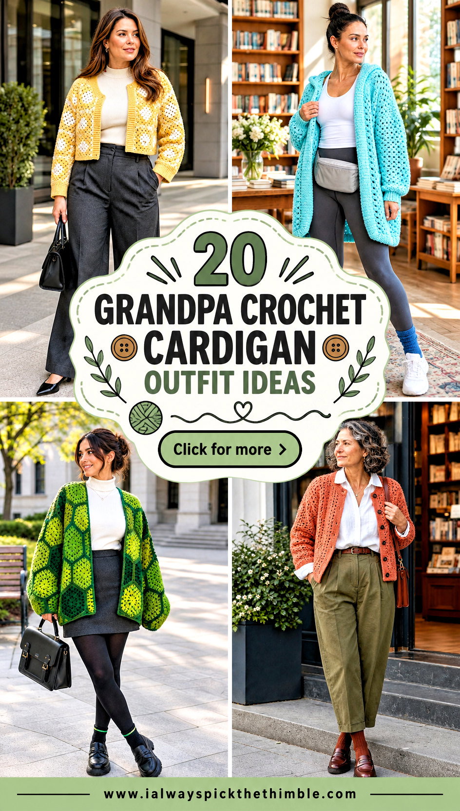 20 Grandpa Crochet Cardigan Outfit Ideas for Vintage Charm - 20 Grandpa Crochet Cardigan Outfit Ideas for Vintage Charm