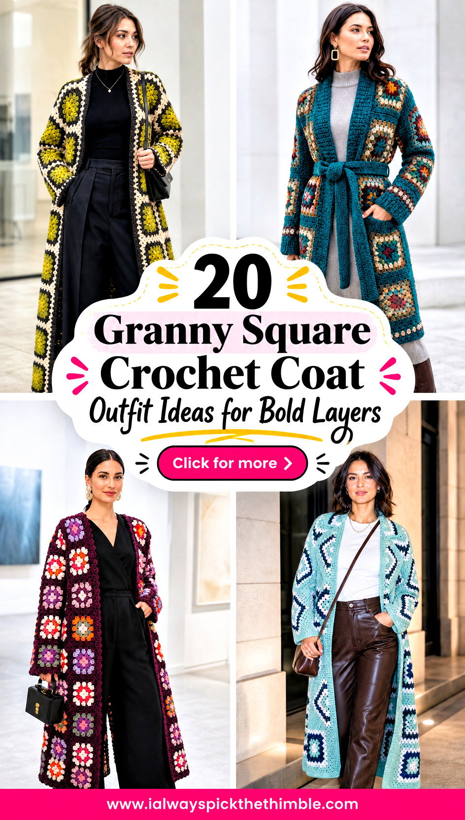 20 Granny Square Crochet Coat Outfit Ideas for Bold Layers - 20 Granny Square Crochet Coat Outfit Ideas for Bold Layers