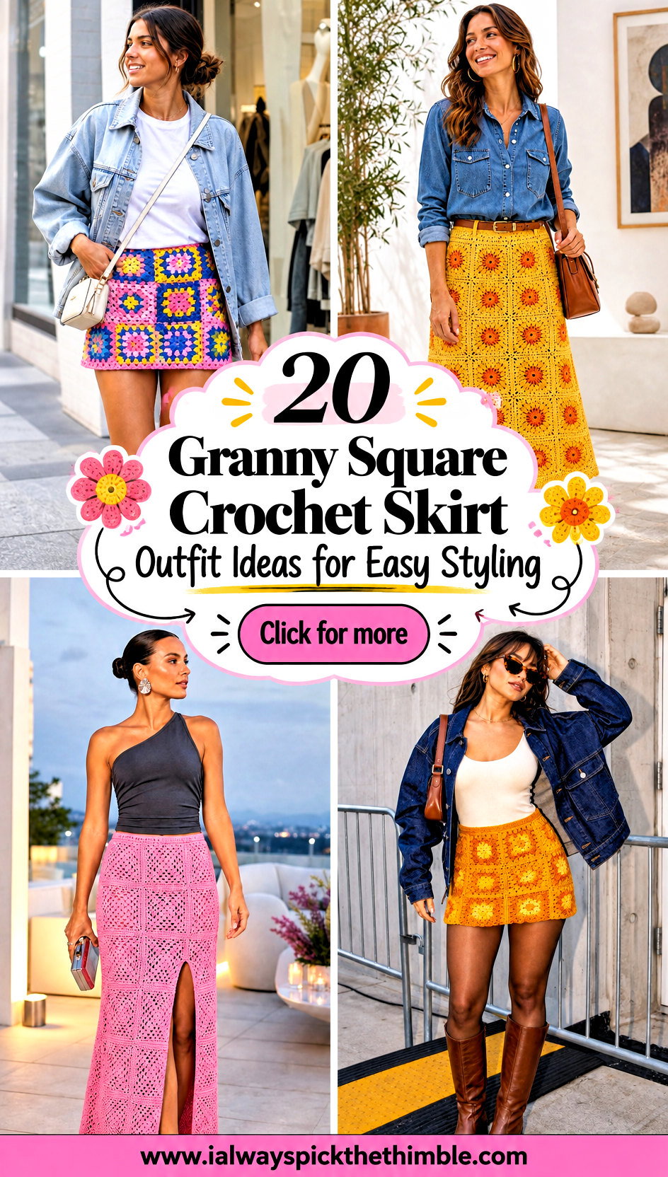 20 Granny Square Crochet Skirt Outfit Ideas for Easy Styling - 20 Granny Square Crochet Skirt Outfit Ideas for Easy Styling
