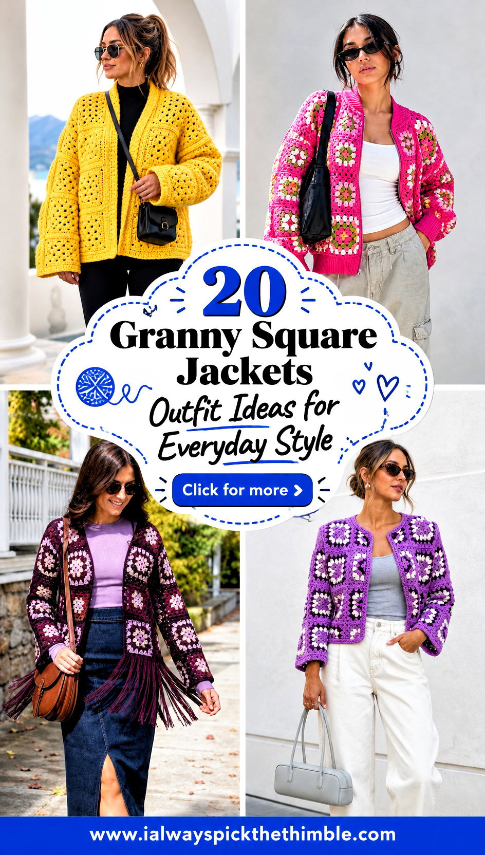 20 Granny Square Jackets Outfit Ideas for Everyday Style - 20 Granny Square Jackets Outfit Ideas for Everyday Style