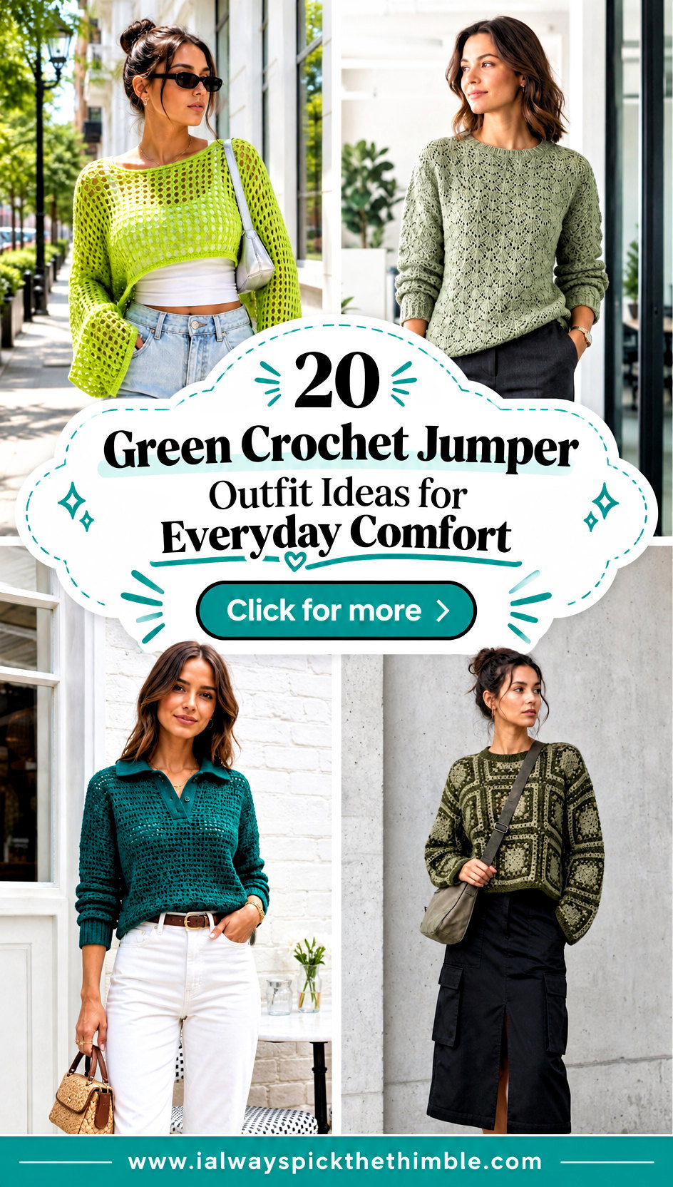 20 Green Crochet Jumper Outfit Ideas for Everyday Comfort - 20 Green Crochet Jumper Outfit Ideas for Everyday Comfort