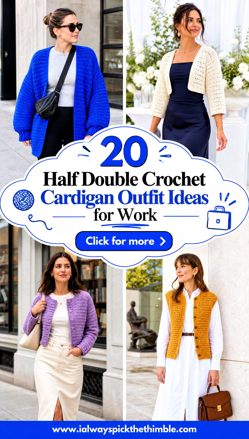 20 Half Double Crochet Cardigan Outfit Ideas for Work - 20 Half Double Crochet Cardigan Outfit Ideas for Work