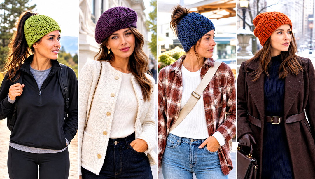 20 Half Double Crochet Hat Outfit Ideas for Winter Walks