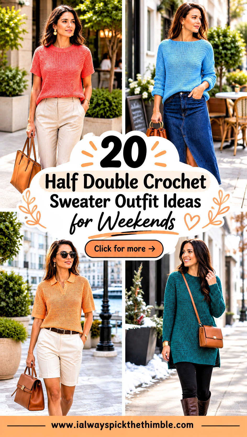 20 Half Double Crochet Sweater Outfit Ideas for Weekends - 20 Half Double Crochet Sweater Outfit Ideas for Weekends