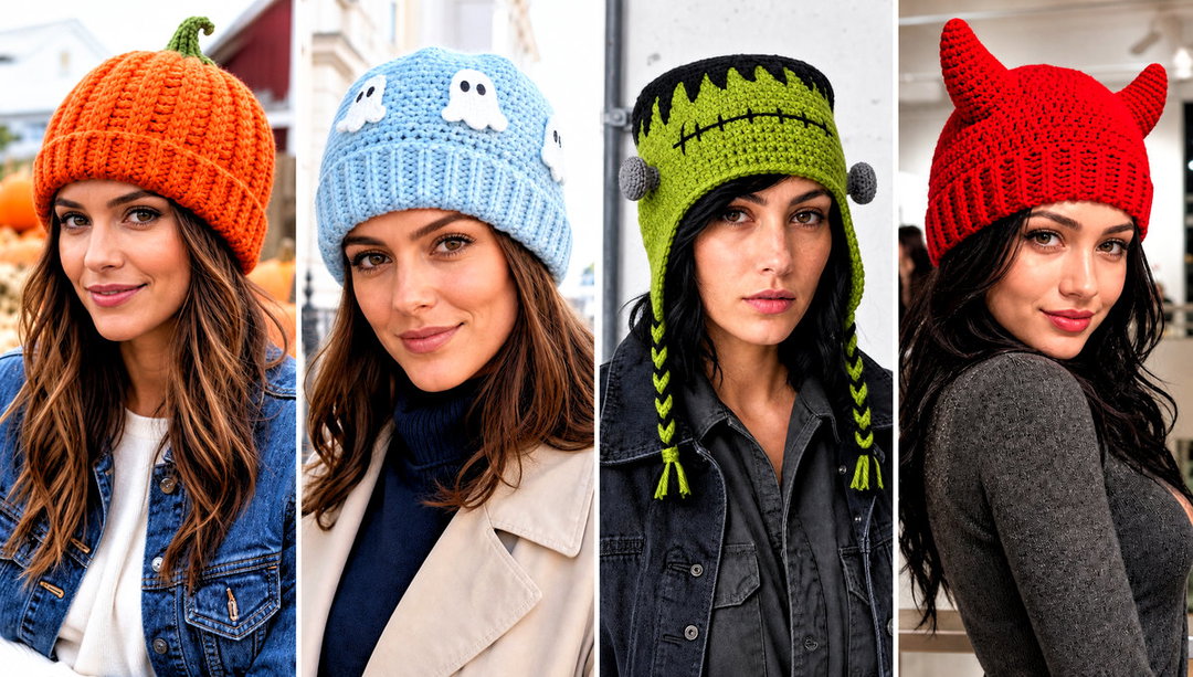 20 Halloween Crochet Beanies Outfit Ideas for Parties