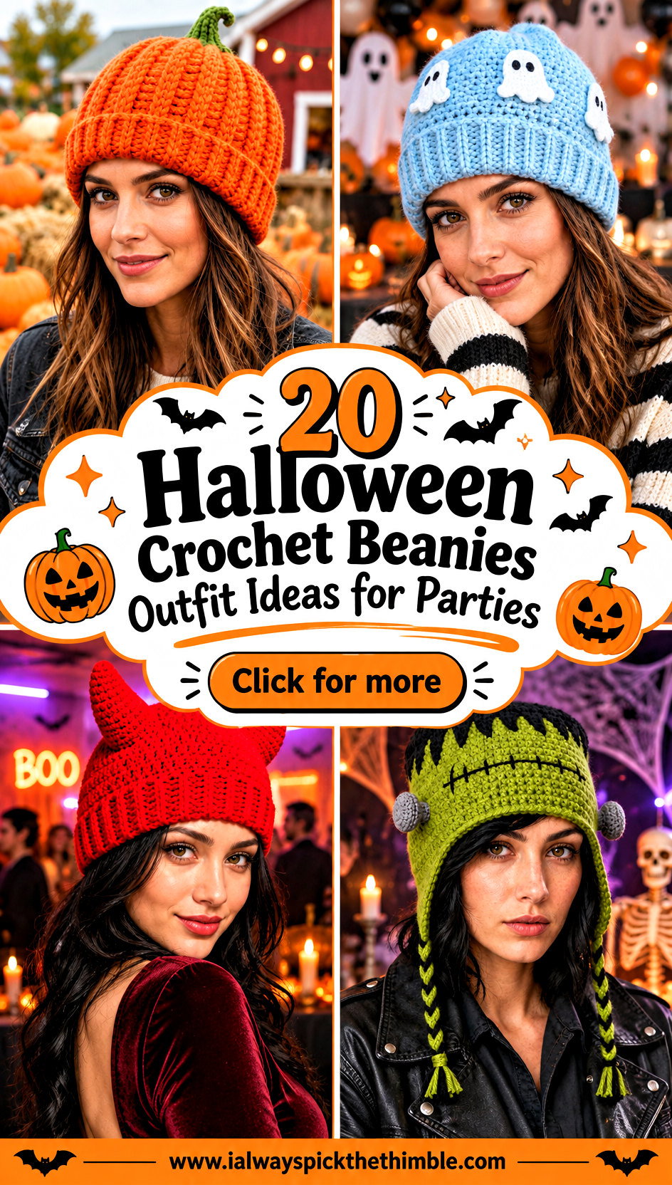 20 Halloween Crochet Beanies Outfit Ideas for Parties - 20 Halloween Crochet Beanies Outfit Ideas for Parties