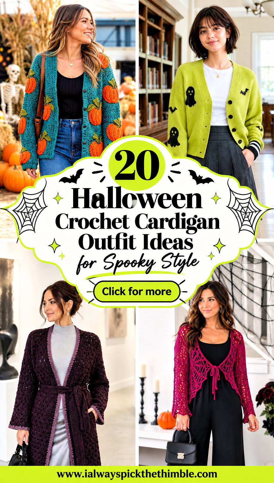 20 Halloween Crochet Cardigan Outfit Ideas for Spooky Style - 20 Halloween Crochet Cardigan Outfit Ideas for Spooky Style