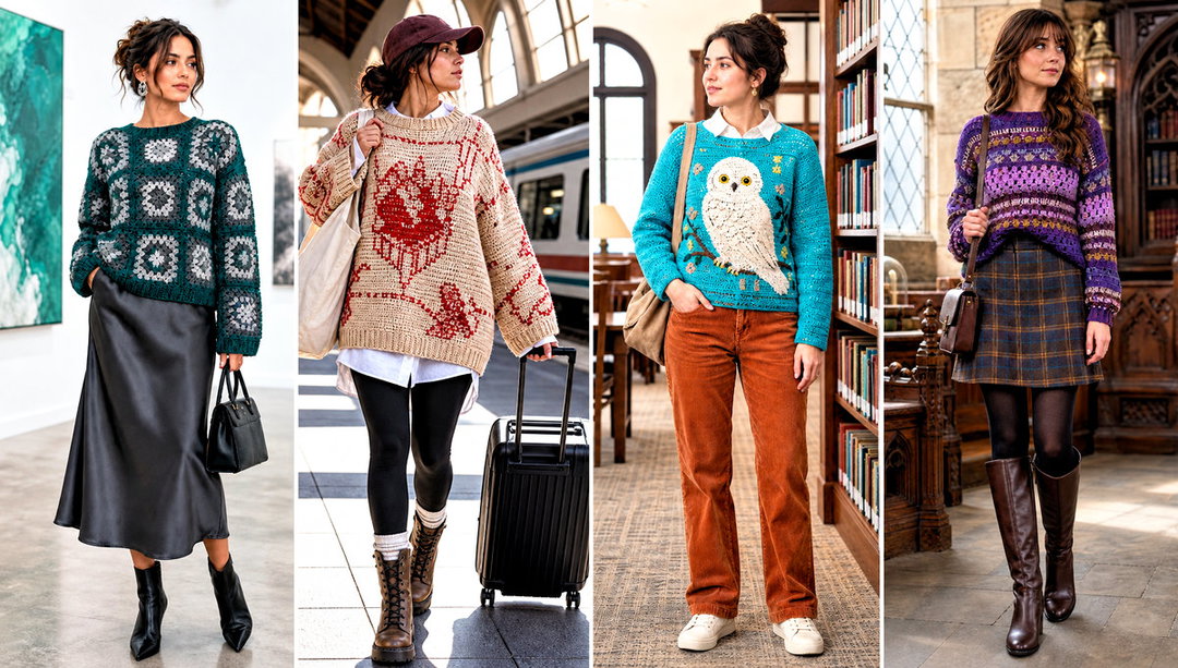 20 Harry Potter Crochet Sweater Outfit Ideas for Fans