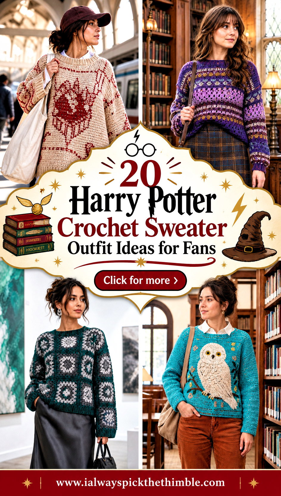 20 Harry Potter Crochet Sweater Outfit Ideas for Fans - 20 Harry Potter Crochet Sweater Outfit Ideas for Fans