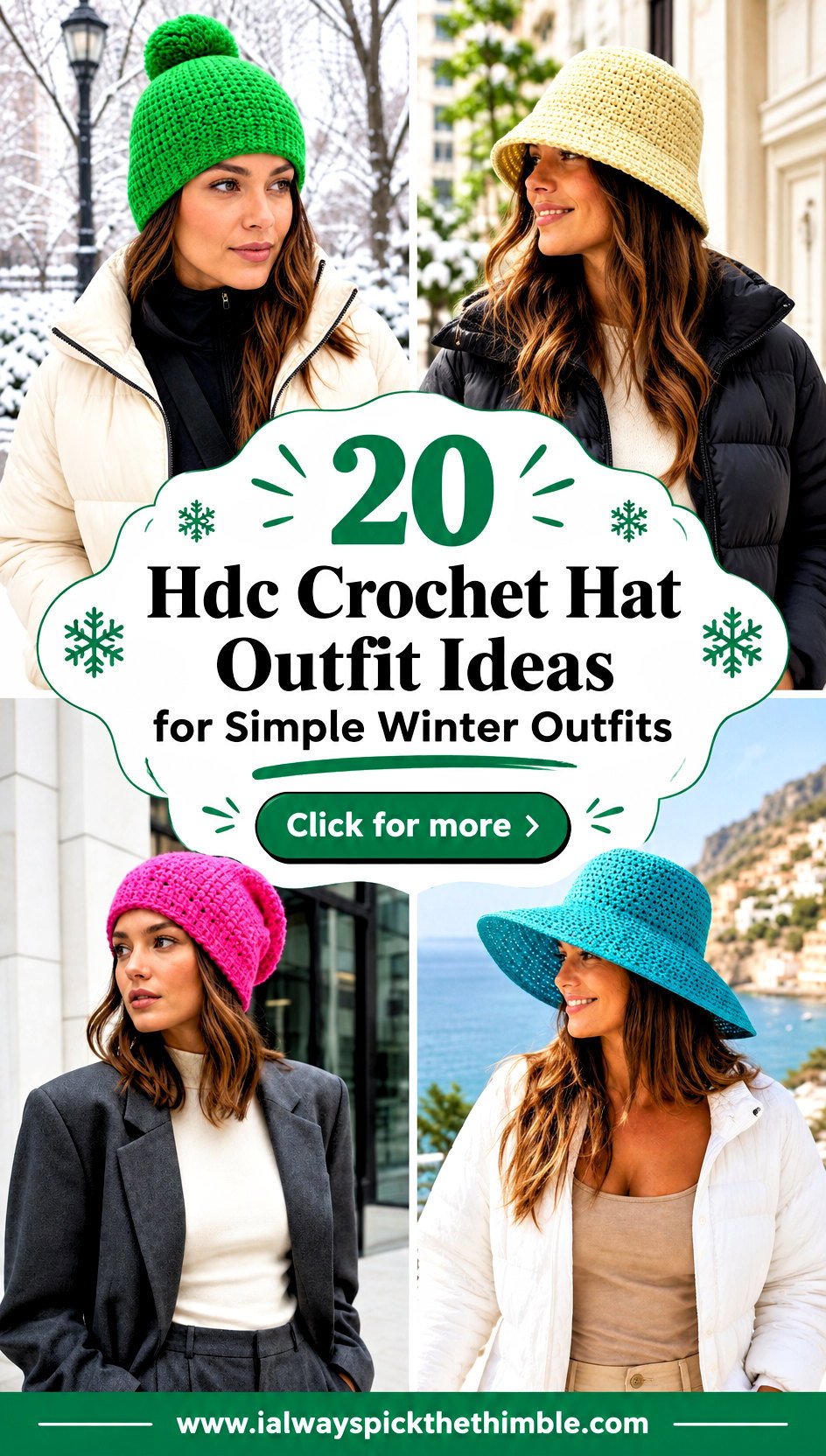 20 Hdc Crochet Hat Outfit Ideas for Simple Winter Outfits - 20 Hdc Crochet Hat Outfit Ideas for Simple Winter Outfits