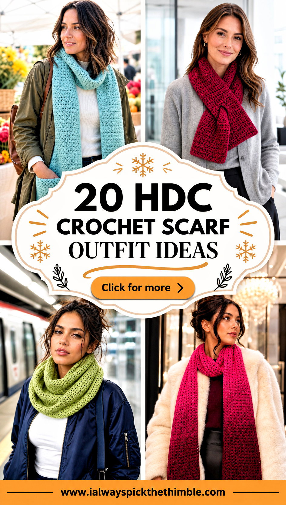 20 Hdc Crochet Scarf Outfit Ideas for Cozy Winter Layers - 20 Hdc Crochet Scarf Outfit Ideas for Cozy Winter Layers