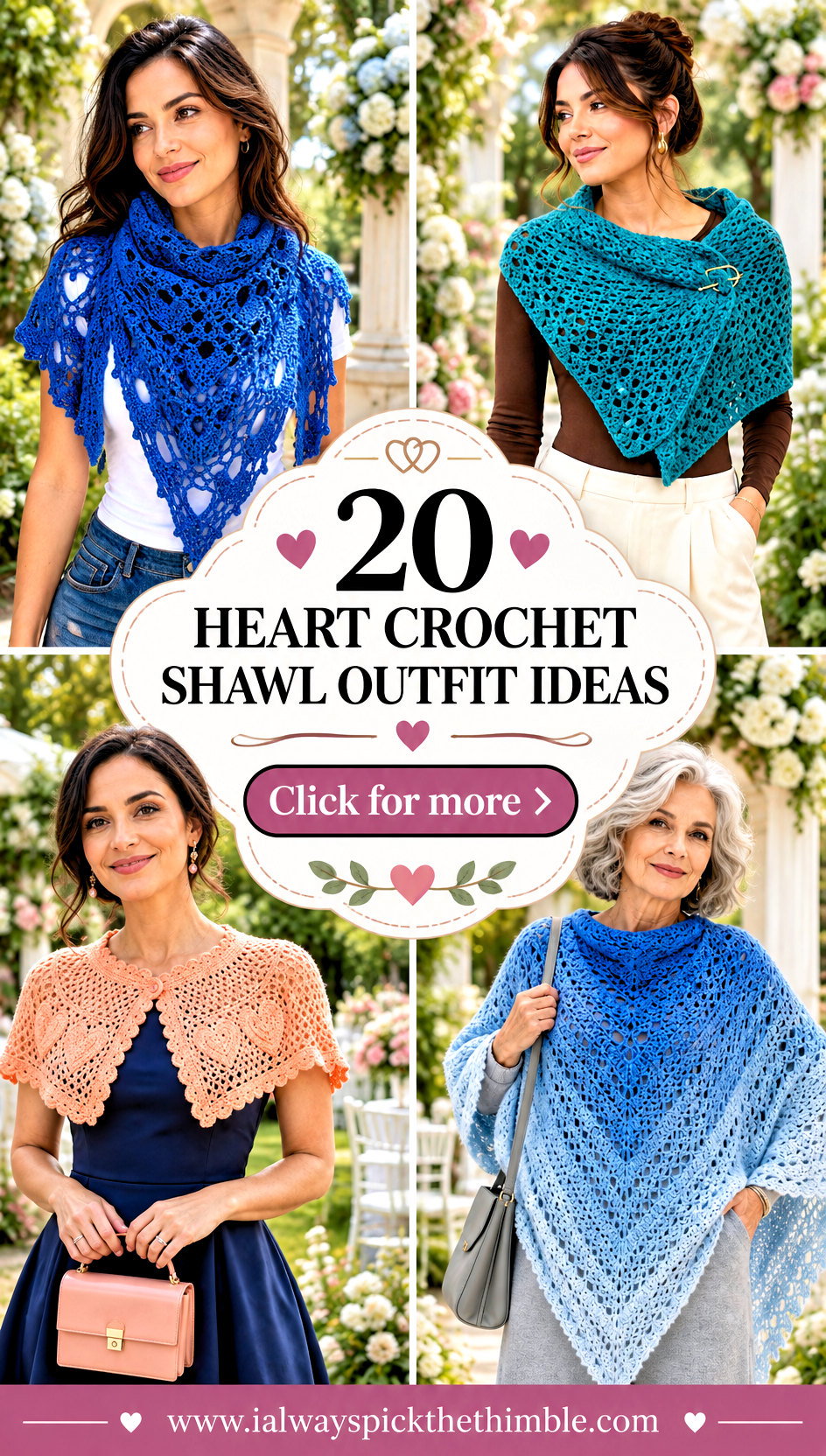 20 Heart Crochet Shawl Outfit Ideas for Wedding Guests - 20 Heart Crochet Shawl Outfit Ideas for Wedding Guests