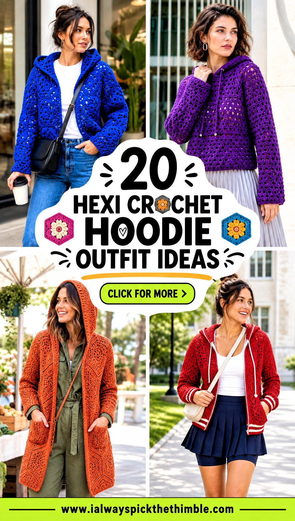 20 Hexi Crochet Hoodie Outfit Ideas for Casual Days - 20 Hexi Crochet Hoodie Outfit Ideas for Casual Days
