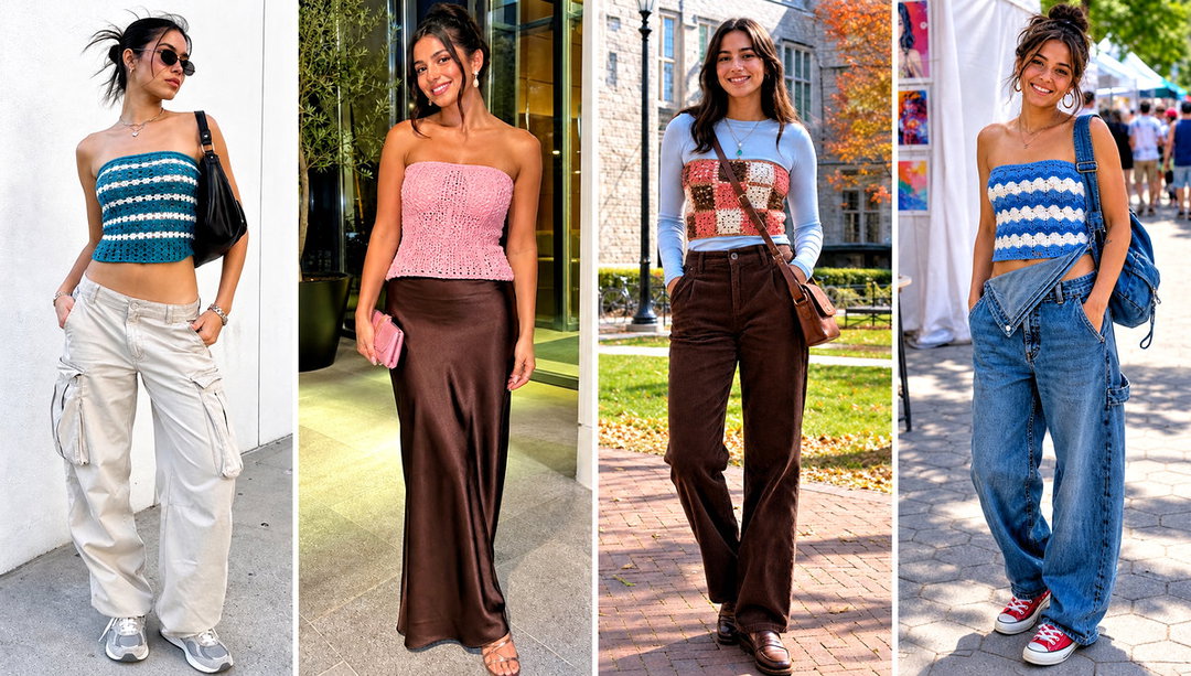 20 Hollister Crochet Tube Top Outfit Ideas for Hot Days