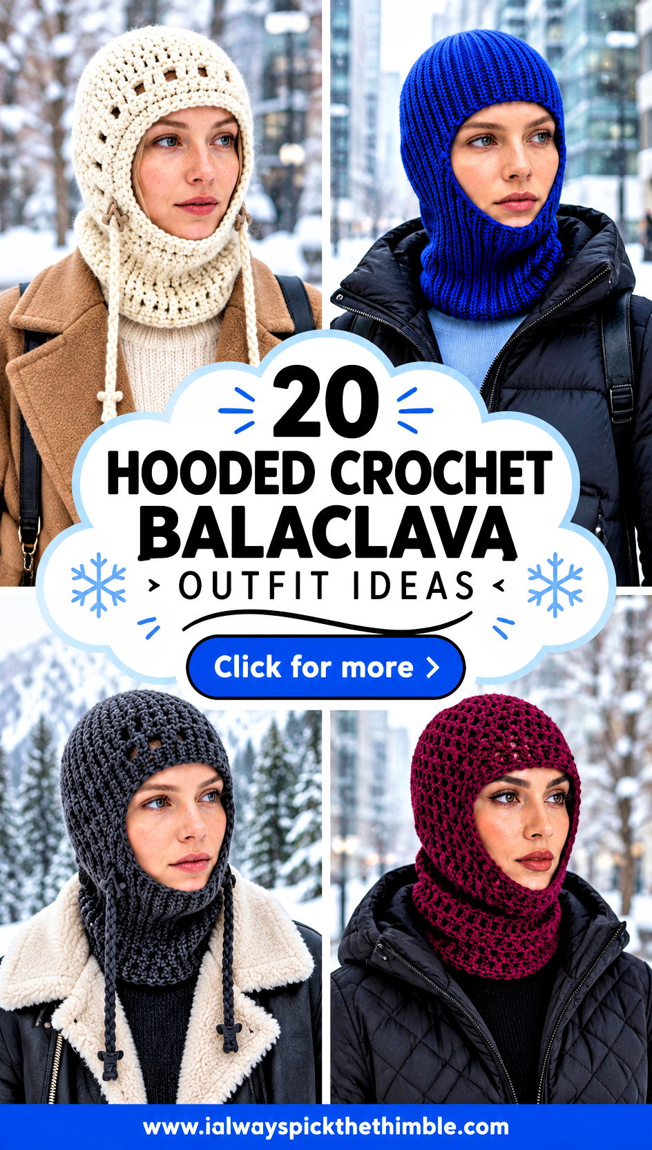 20 Hooded Crochet Balaclava Outfit Ideas for Cold Weather - 20 Hooded Crochet Balaclava Outfit Ideas for Cold Weather