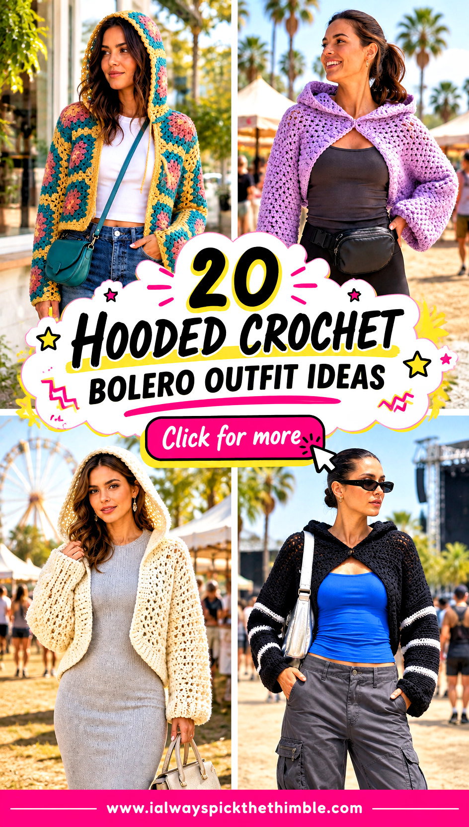 20 Hooded Crochet Bolero Outfit Ideas for Festival Days - 20 Hooded Crochet Bolero Outfit Ideas for Festival Days