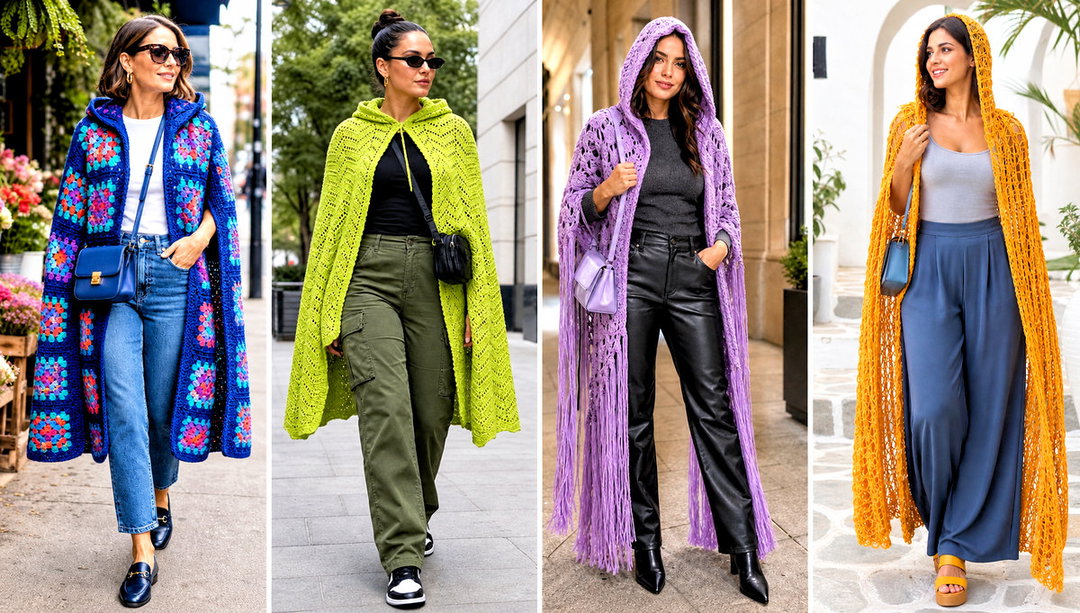 20 Hooded Crochet Cape Outfit Ideas for Woodland Walks