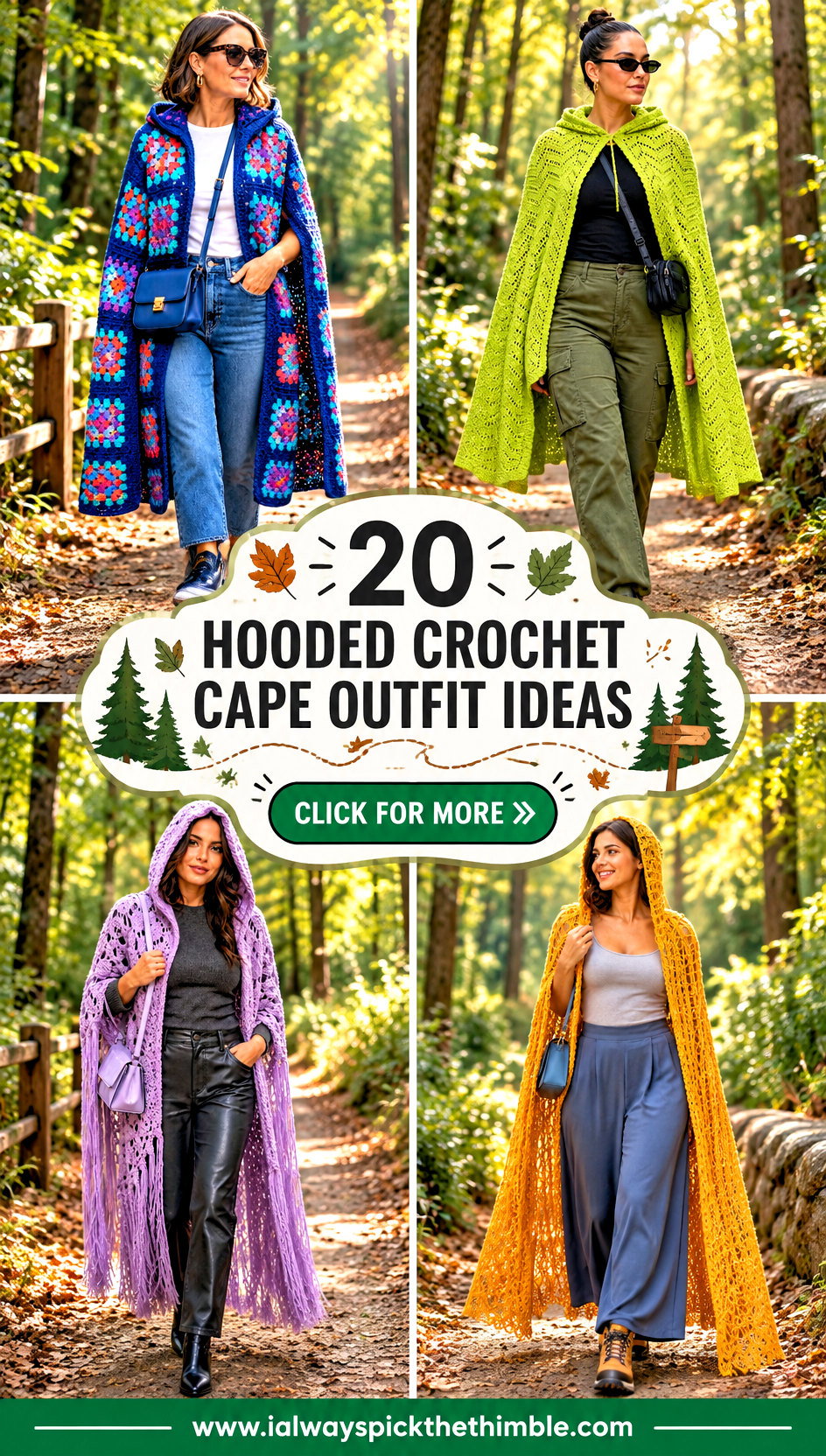 20 Hooded Crochet Cape Outfit Ideas for Woodland Walks - 20 Hooded Crochet Cape Outfit Ideas for Woodland Walks