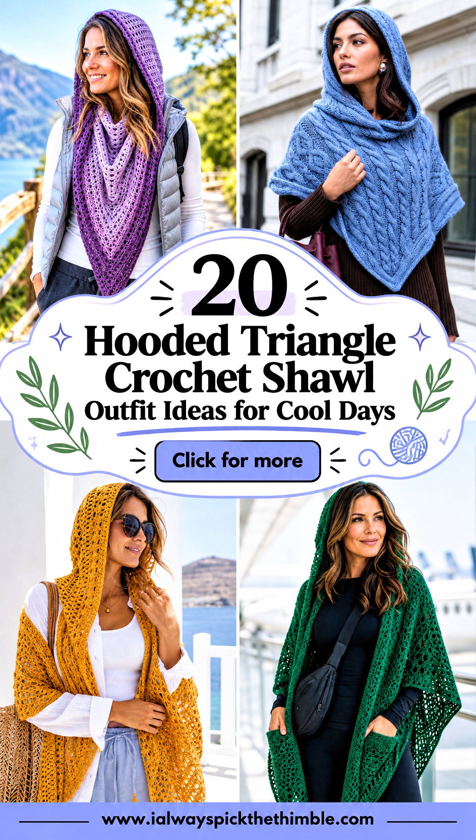 20 Hooded Triangle Crochet Shawl Outfit Ideas for Cool Days - 20 Hooded Triangle Crochet Shawl Outfit Ideas for Cool Days