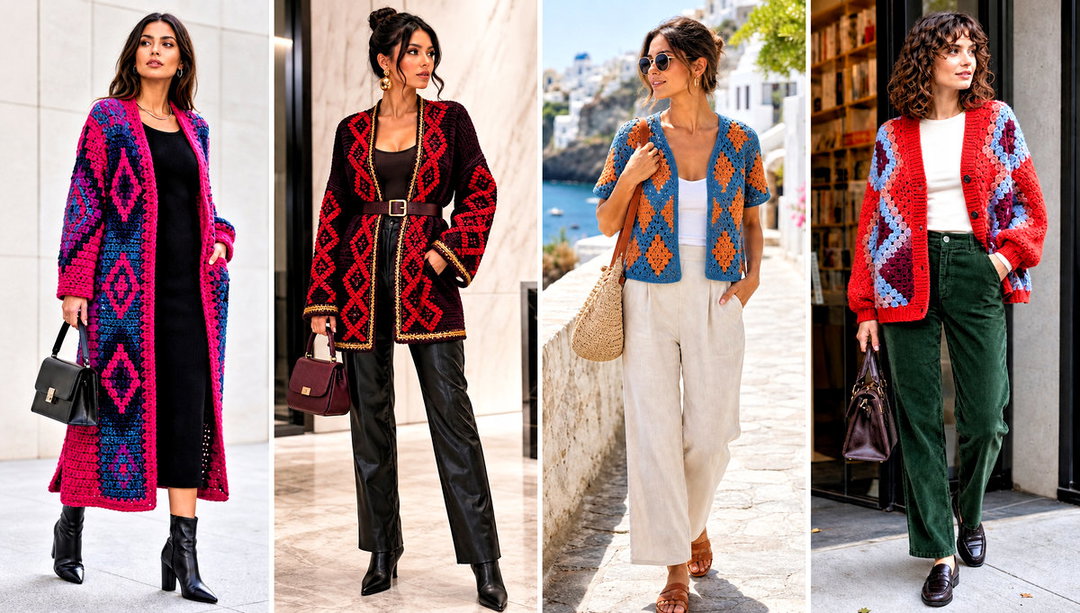 20 Howl Crochet Cardigan Outfit Ideas for Anime Fans