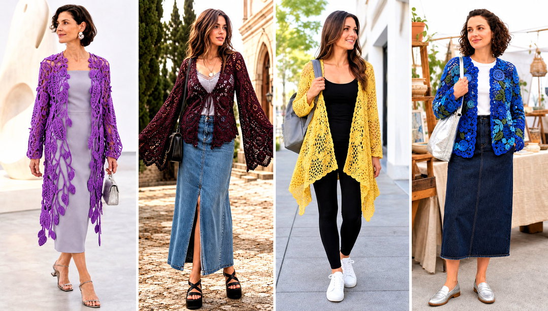 20 Irish Crochet Cardigan Outfit Ideas for Lace Lovers