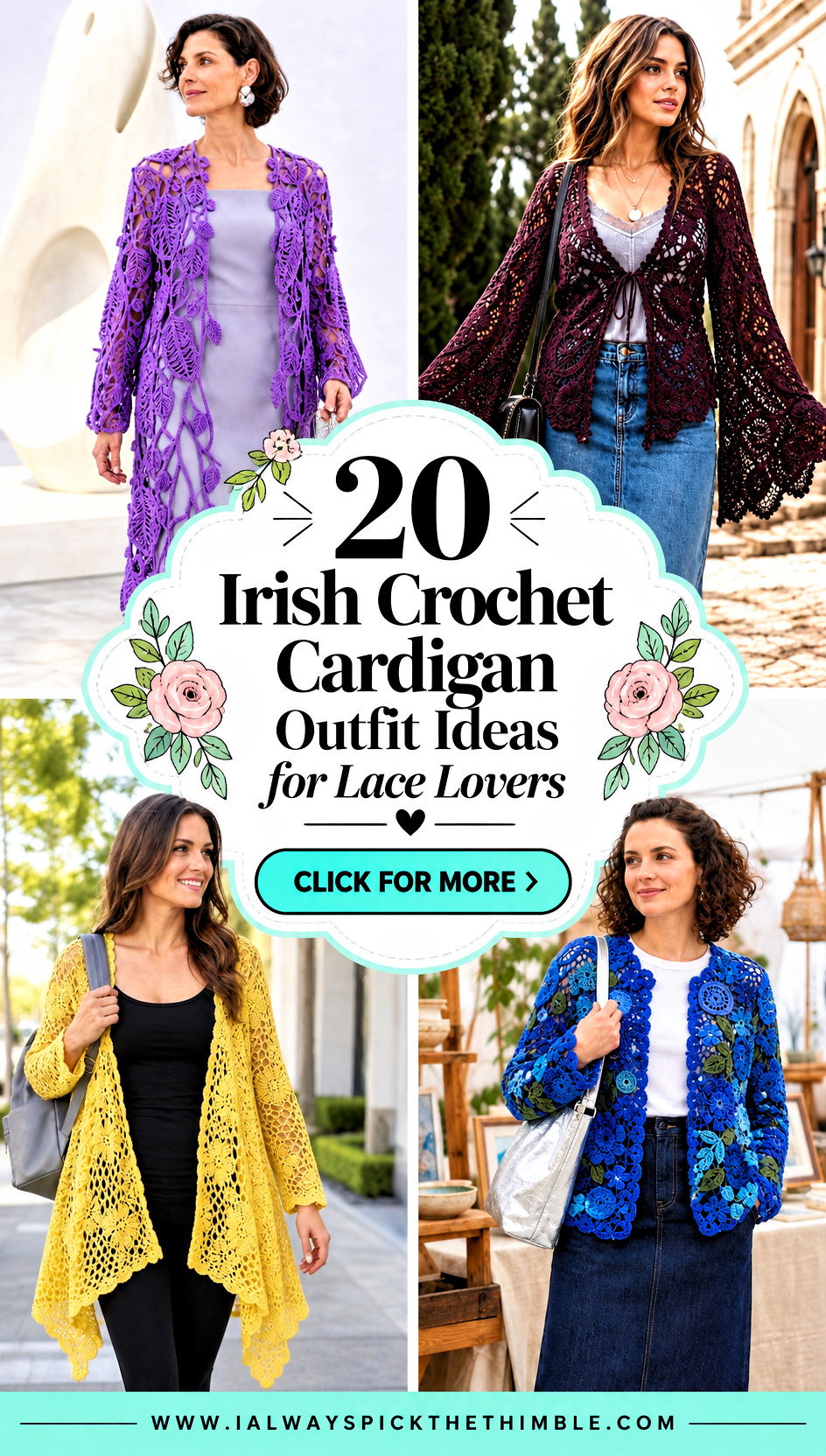 20 Irish Crochet Cardigan Outfit Ideas for Lace Lovers - 20 Irish Crochet Cardigan Outfit Ideas for Lace Lovers