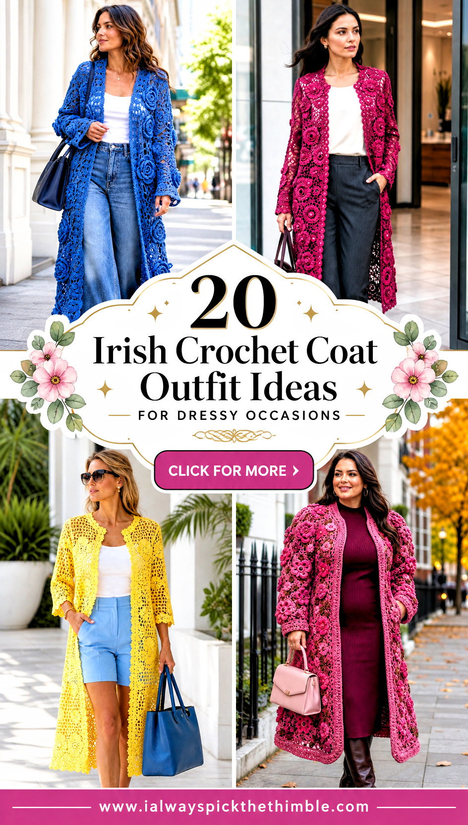 20 Irish Crochet Coat Outfit Ideas for Dressy Occasions - 20 Irish Crochet Coat Outfit Ideas for Dressy Occasions
