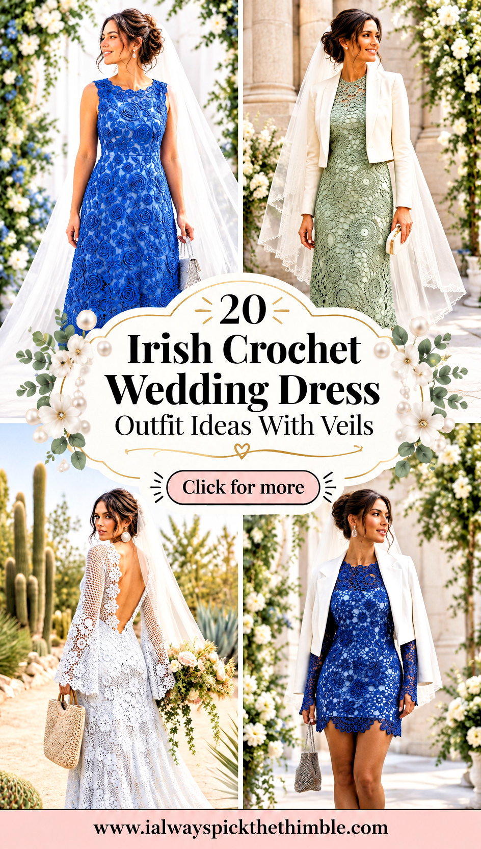 20 Irish Crochet Wedding Dress Outfit Ideas With Veils - 20 Irish Crochet Wedding Dress Outfit Ideas With Veils