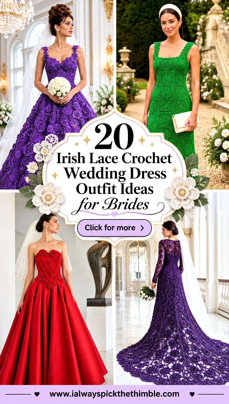 20 Irish Lace Crochet Wedding Dress Outfit Ideas for Brides - 20 Irish Lace Crochet Wedding Dress Outfit Ideas for Brides