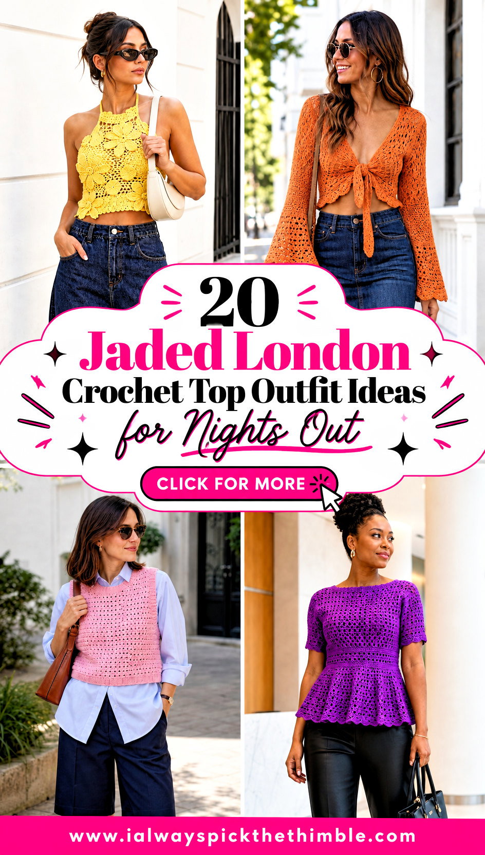 20 Jaded London Crochet Top Outfit Ideas for Nights Out - 20 Jaded London Crochet Top Outfit Ideas for Nights Out