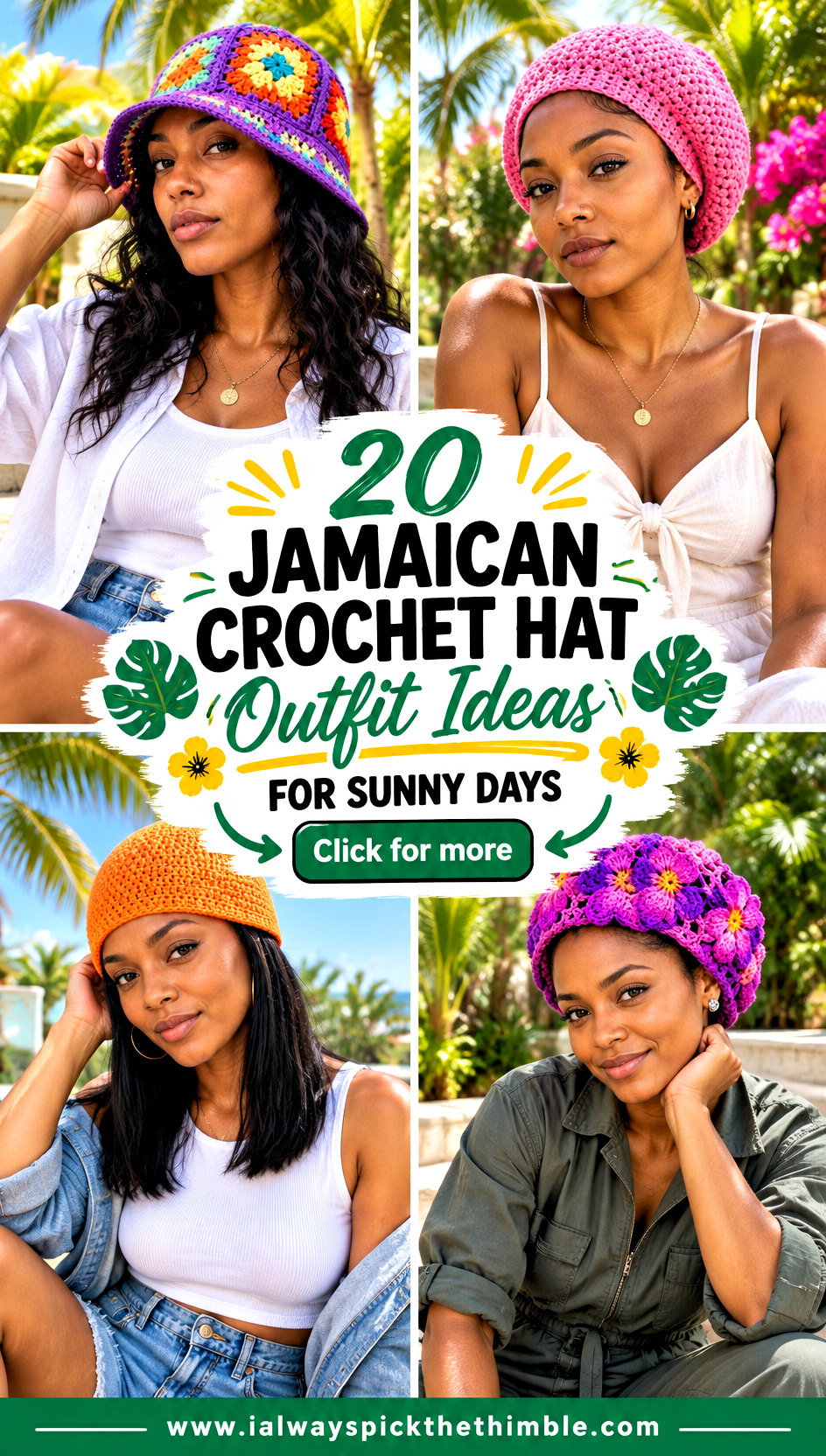 20 Jamaican Crochet Hat Outfit Ideas for Sunny Days - 20 Jamaican Crochet Hat Outfit Ideas for Sunny Days