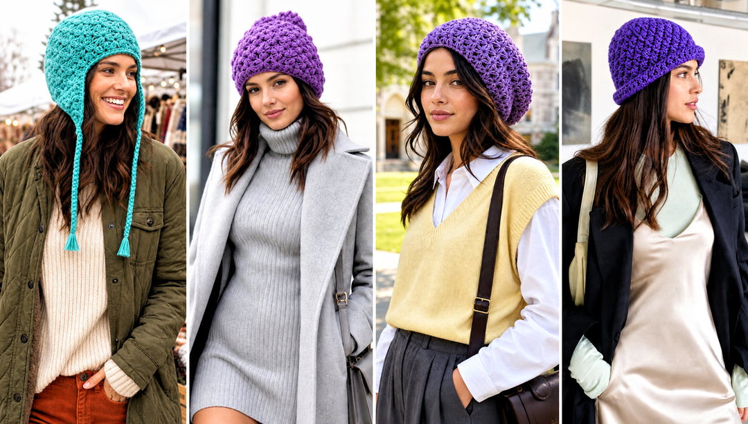 20 Jasmine Stitch Crochet Hat Outfit Ideas for Winter