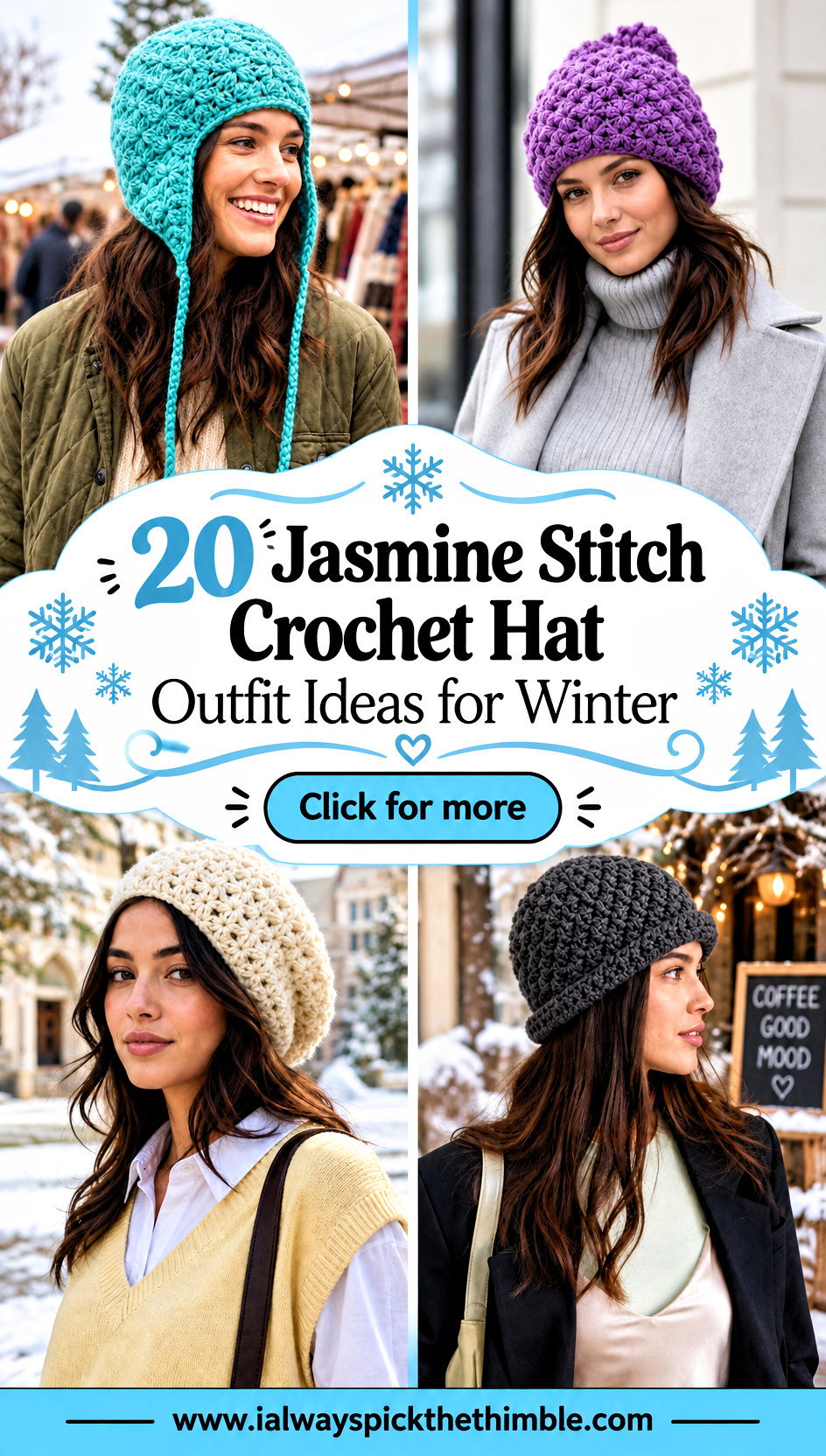 20 Jasmine Stitch Crochet Hat Outfit Ideas for Winter - 20 Jasmine Stitch Crochet Hat Outfit Ideas for Winter