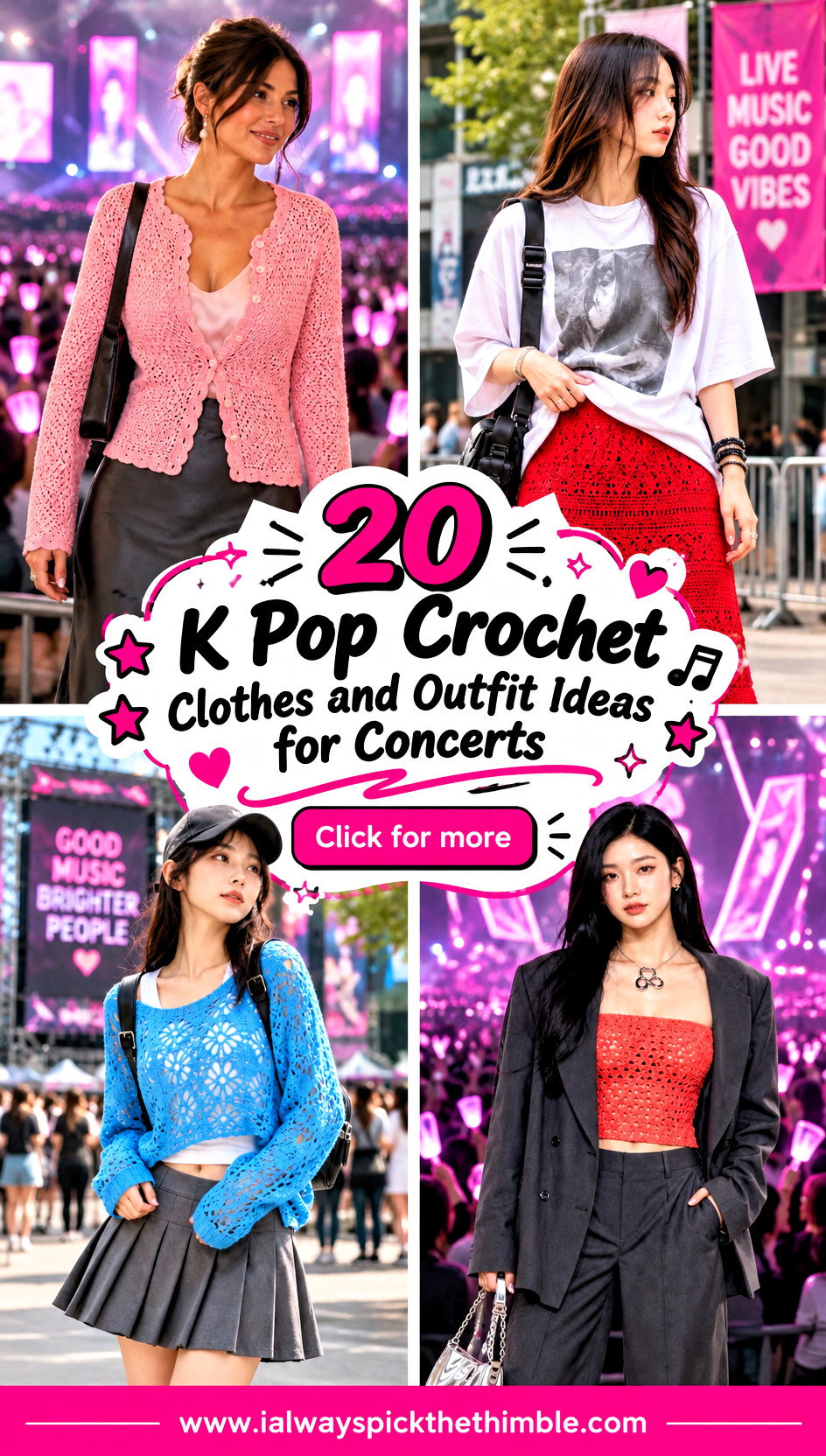 20 K Pop Crochet Clothes and Outfit Ideas for Concerts - 20 K Pop Crochet Clothes and Outfit Ideas for Concerts