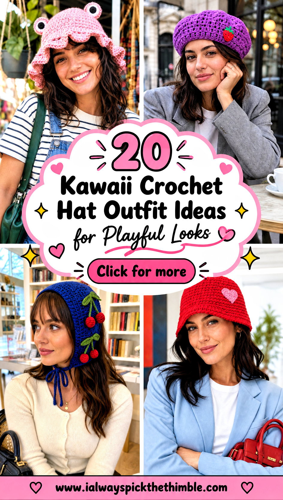 20 Kawaii Crochet Hat Outfit Ideas for Playful Looks - 20 Kawaii Crochet Hat Outfit Ideas for Playful Looks