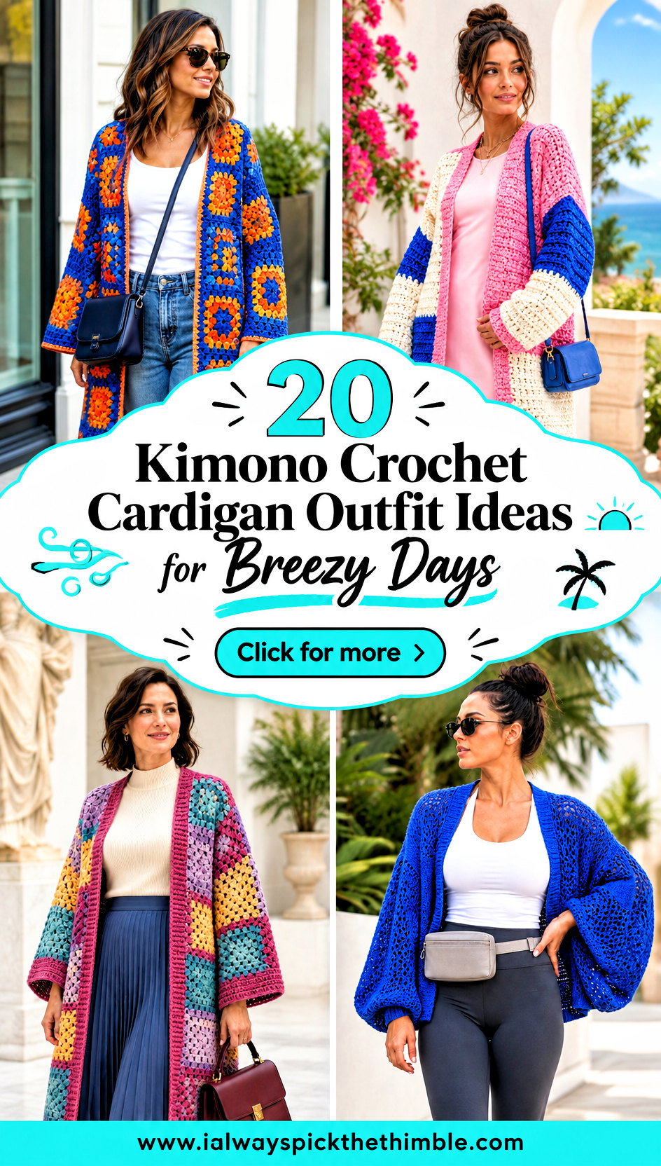20 Kimono Crochet Cardigan Outfit Ideas for Breezy Days - 20 Kimono Crochet Cardigan Outfit Ideas for Breezy Days