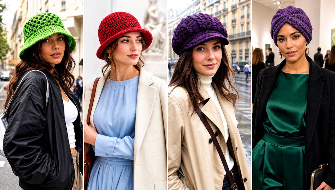 20 Knit Look Crochet Hat Outfit Ideas for Casual Weekends