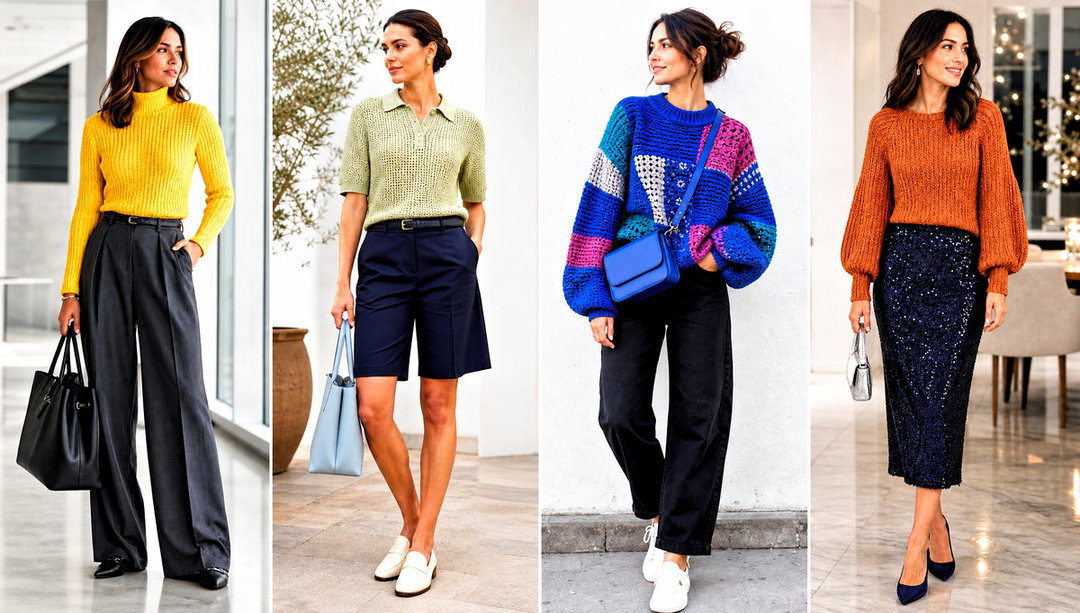 20 Knit Look Crochet Sweater Outfit Ideas for Fall Days