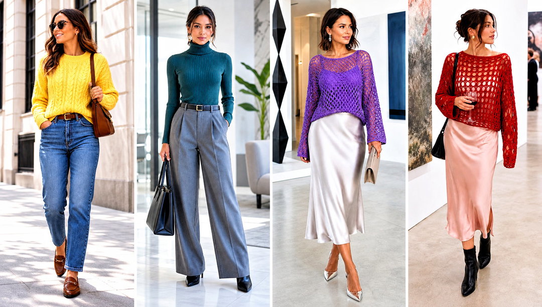20 Knit and Crochet Sweater Outfit Ideas for Cool Days