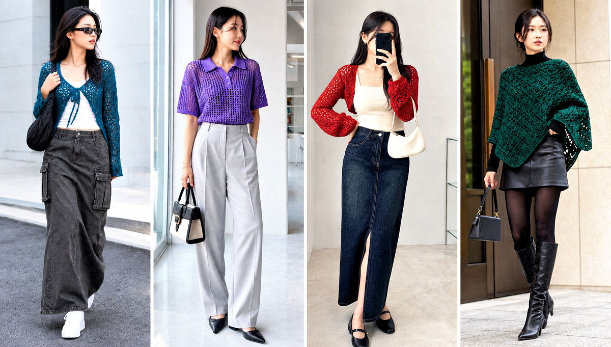 20 Korean Crochet Outfit Ideas for Minimalist Style
