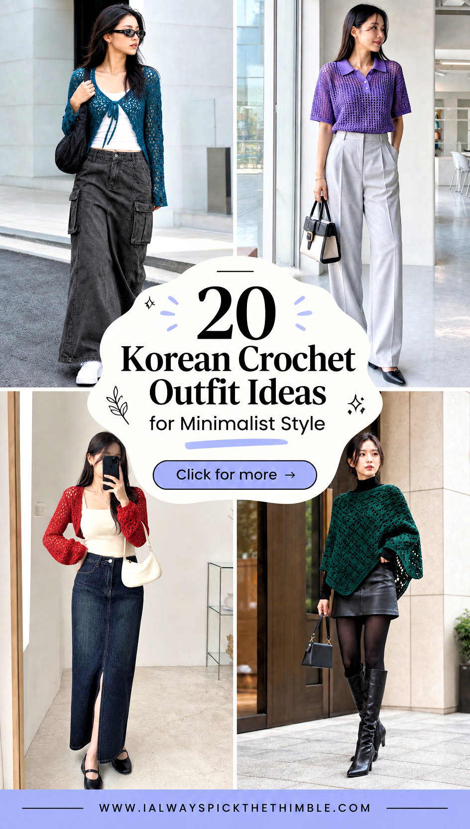 20 Korean Crochet Outfit Ideas for Minimalist Style - 20 Korean Crochet Outfit Ideas for Minimalist Style