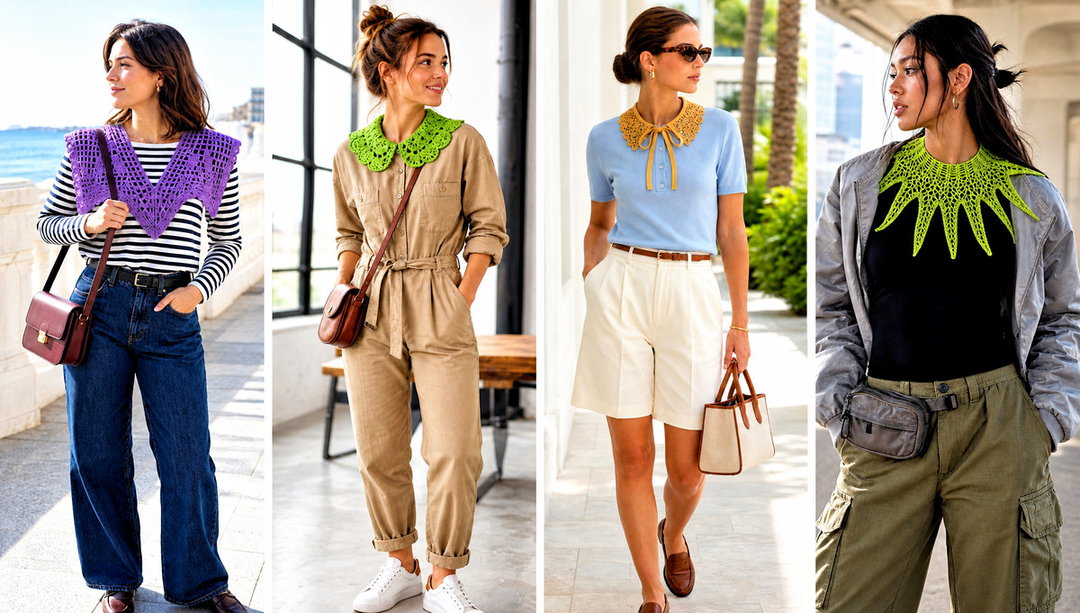 20 Lace Crochet Collar Outfit Ideas for Vintage Charm