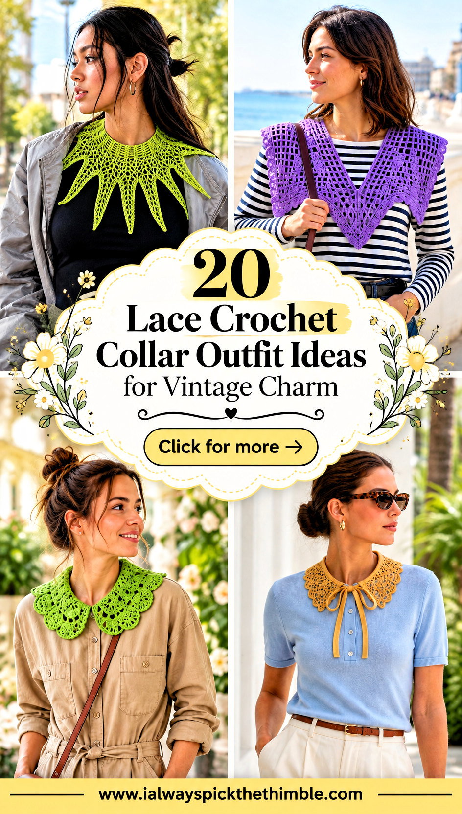 20 Lace Crochet Collar Outfit Ideas for Vintage Charm - 20 Lace Crochet Collar Outfit Ideas for Vintage Charm