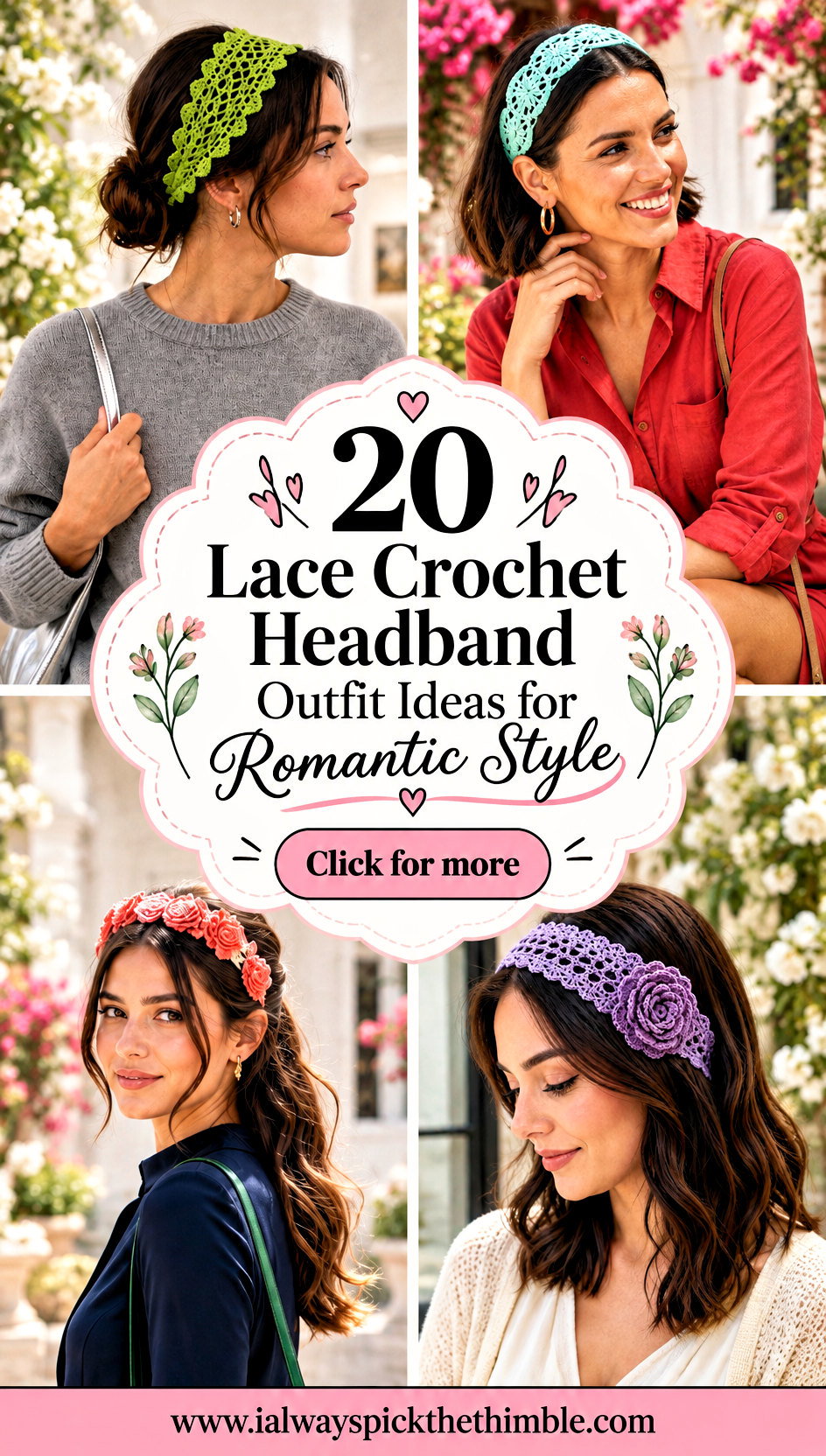 20 Lace Crochet Headband Outfit Ideas for Romantic Style - 20 Lace Crochet Headband Outfit Ideas for Romantic Style