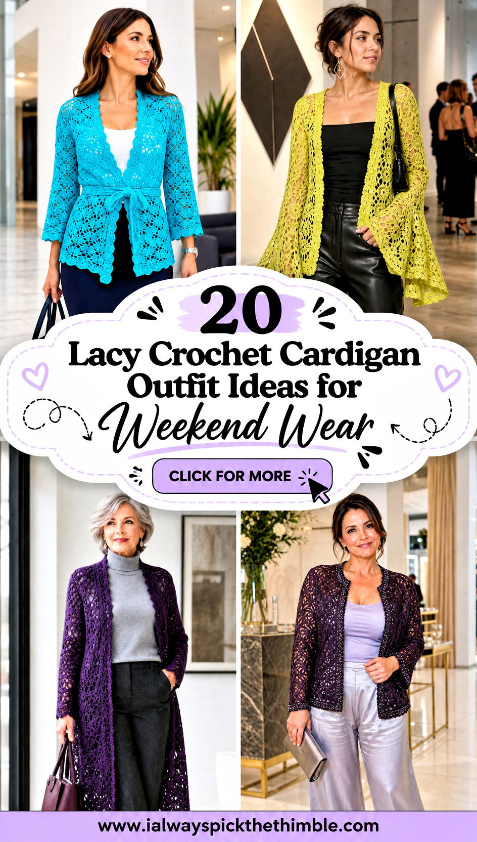 20 Lacy Crochet Cardigan Outfit Ideas for Weekend Wear - 20 Lacy Crochet Cardigan Outfit Ideas for Weekend Wear