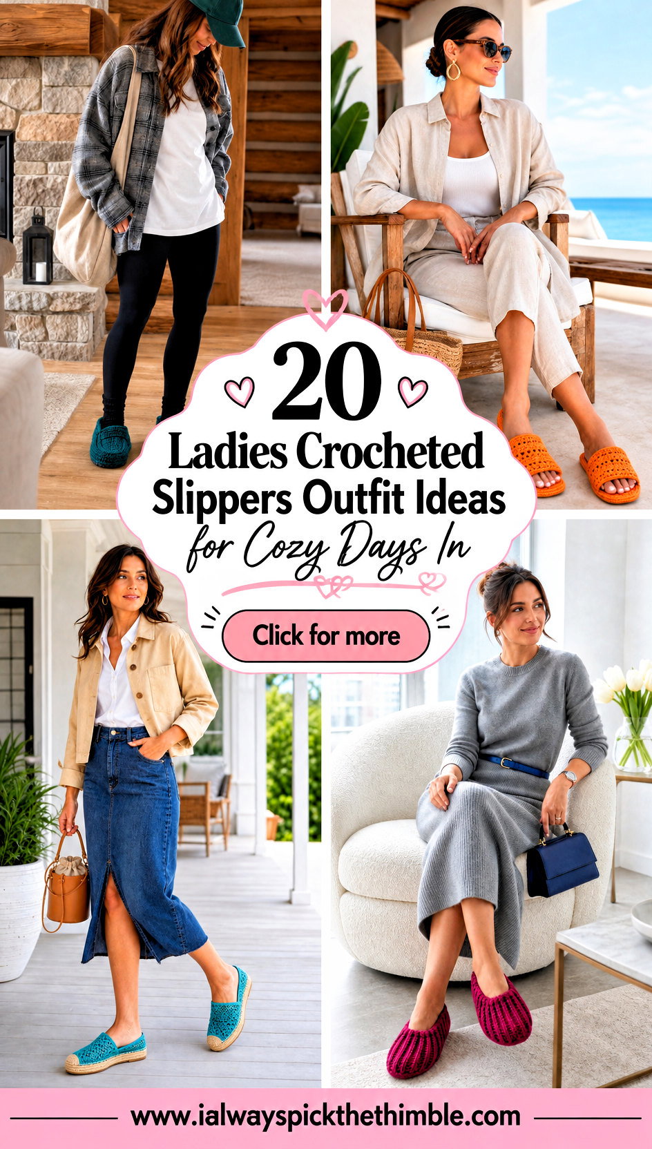 20 Ladies Crocheted Slippers Outfit Ideas for Cozy Days In - 20 Ladies Crocheted Slippers Outfit Ideas for Cozy Days In