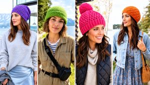 20 Lakeside Crochet Beanie Outfit Ideas for Cabin Trips