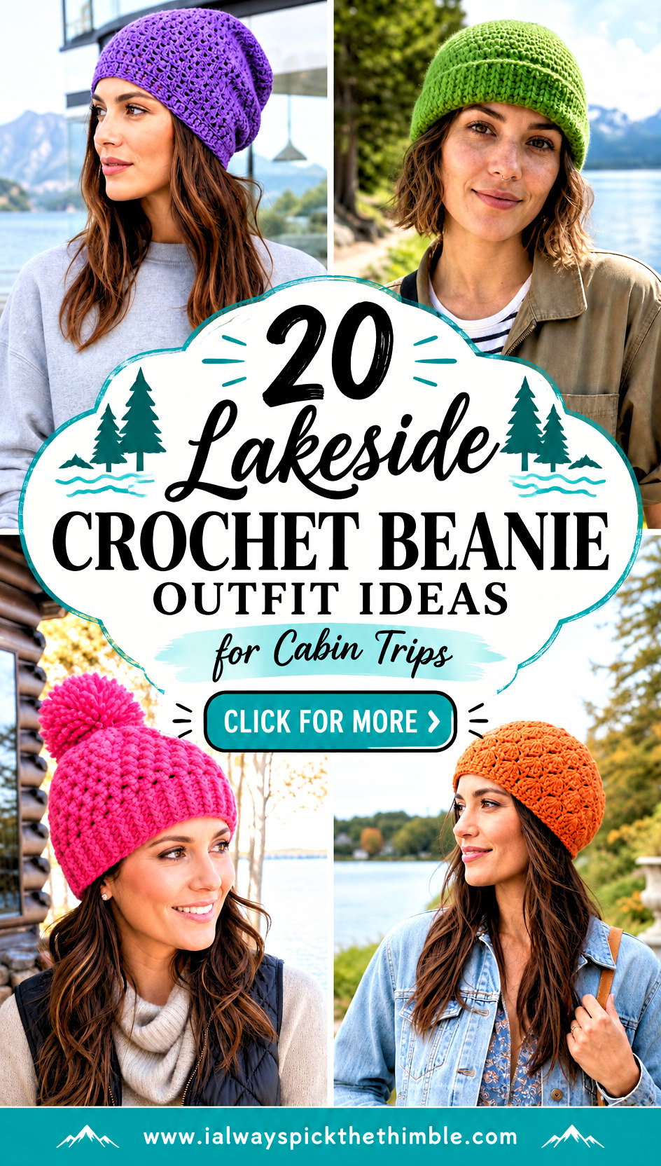 20 Lakeside Crochet Beanie Outfit Ideas for Cabin Trips - 20 Lakeside Crochet Beanie Outfit Ideas for Cabin Trips
