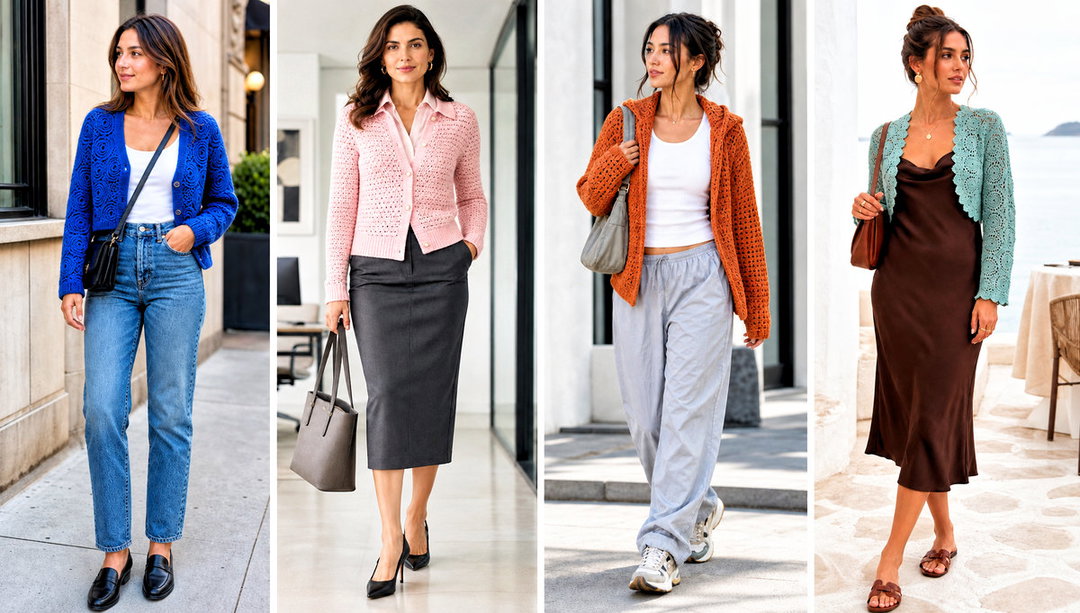 20 Lightly Toasted Crochet Cardigan Outfit Ideas in Neutrals